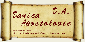 Danica Apostolović vizit kartica